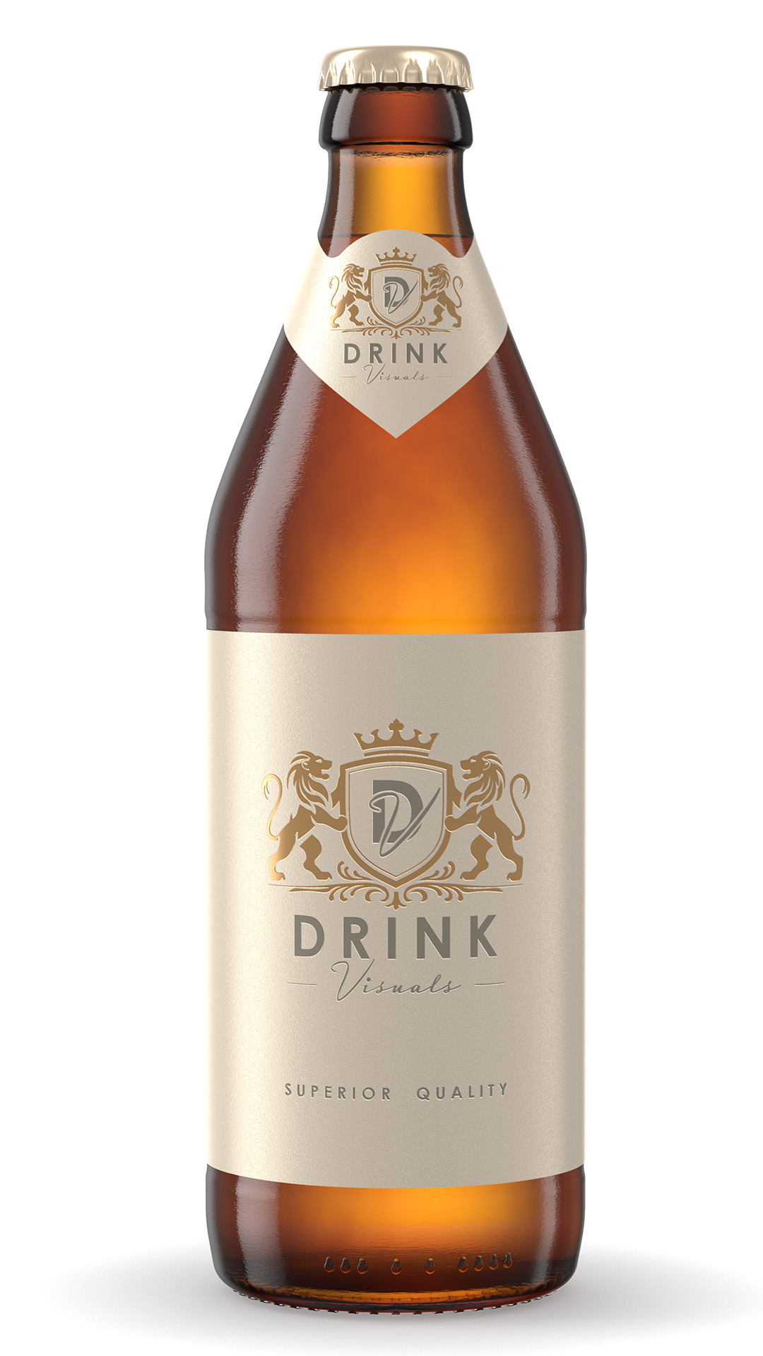 Rendering Euroflasche 500ml Rendering Euroflasche 500ml