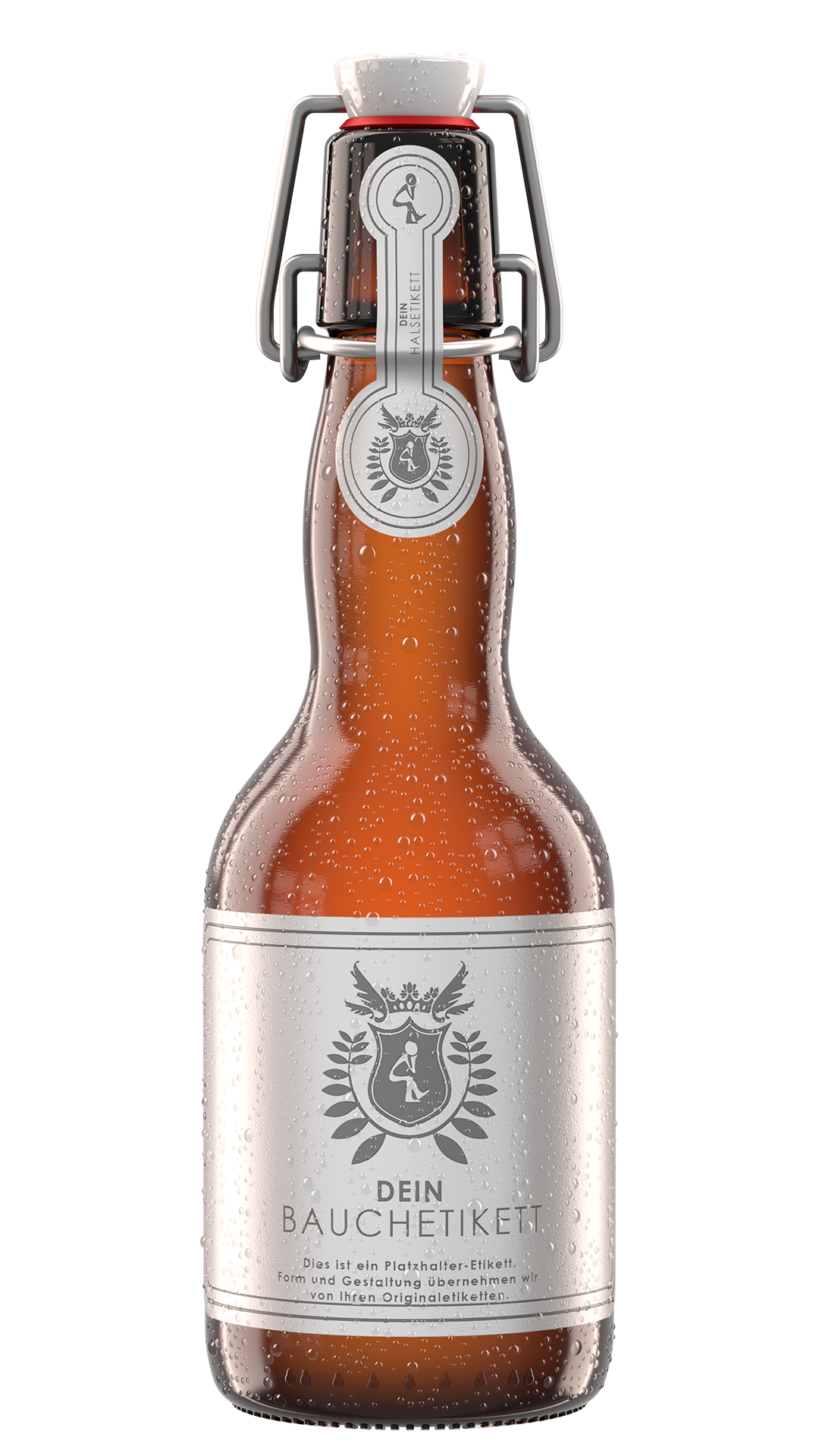 Bügelflasche mit Tautropfen Rendering Bügelflasche
