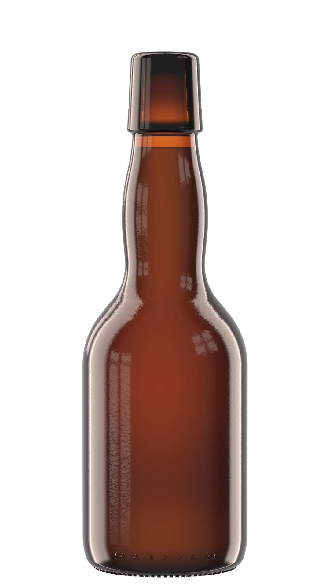 Bierfarbe Alt Dunkel, Lager Dunkel Rendering Bügelflasche Bierfarbe 04