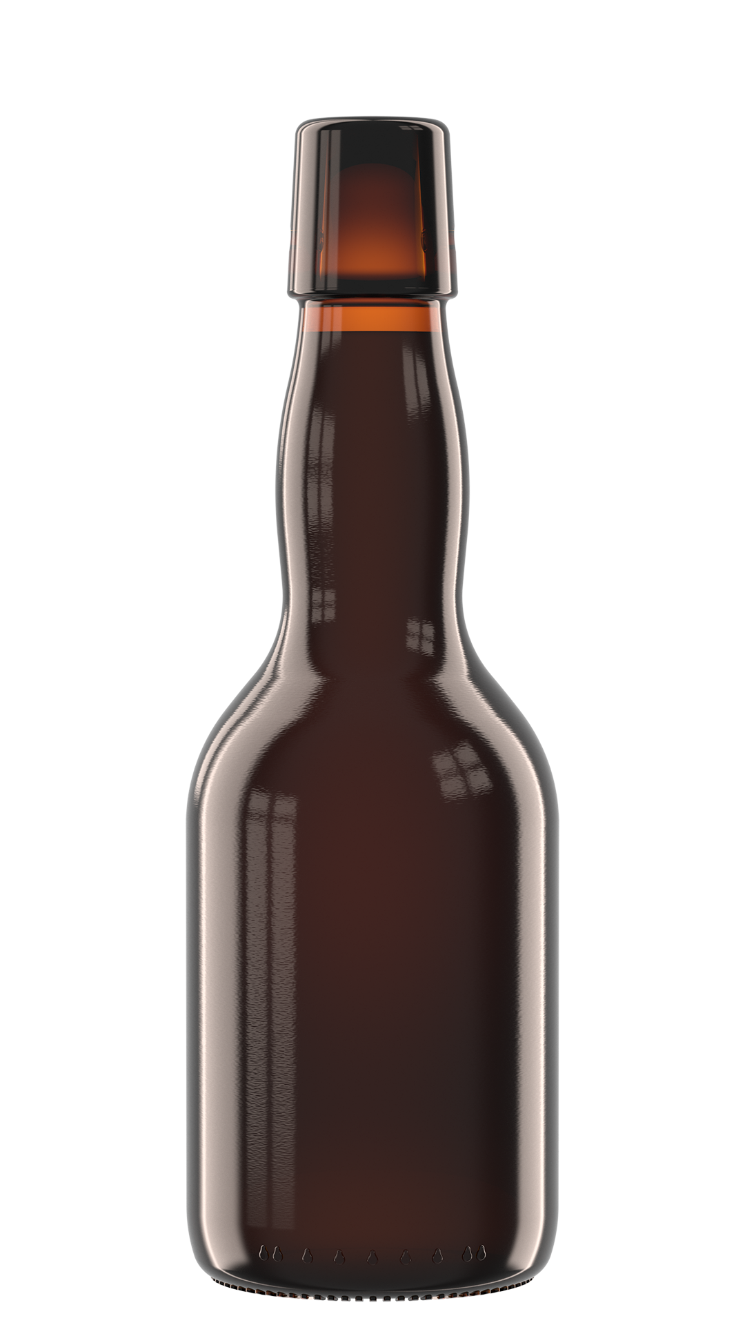 Bierfarbe Stout, Porter, Schwarzbier Rendering Bügelflasche Bierfarbe 06