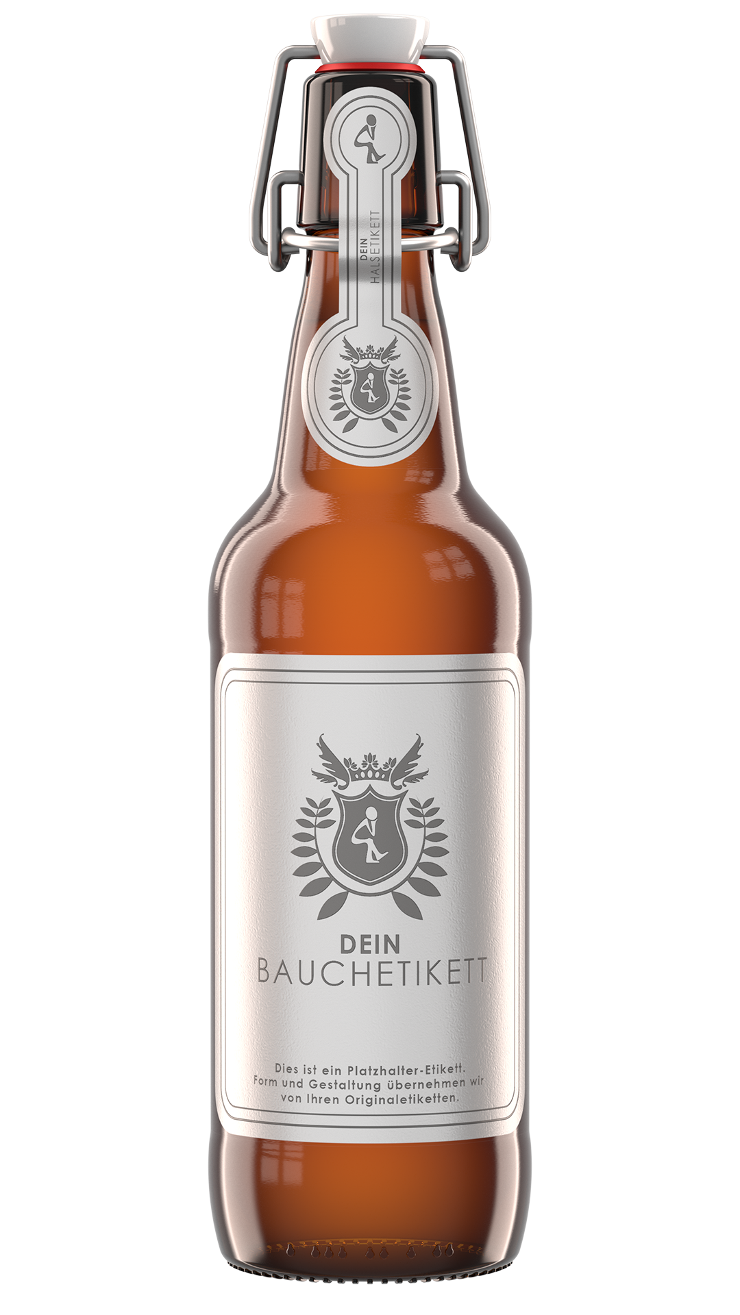 Bügelflasche Frontal Rendering Bügelflasche Bierflasche
