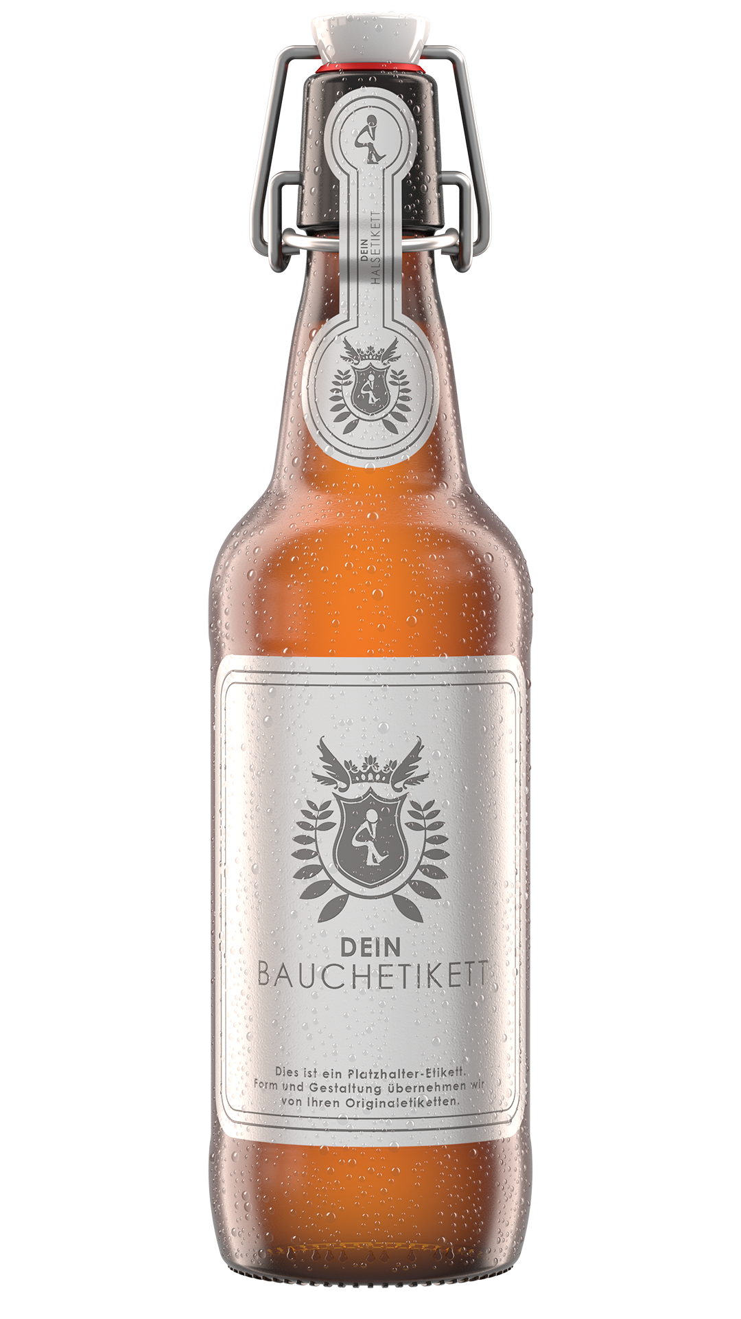 Bügelflasche Kalt mit Tautropfen Rendering Bügelflasche Kalt mit Tautropfen