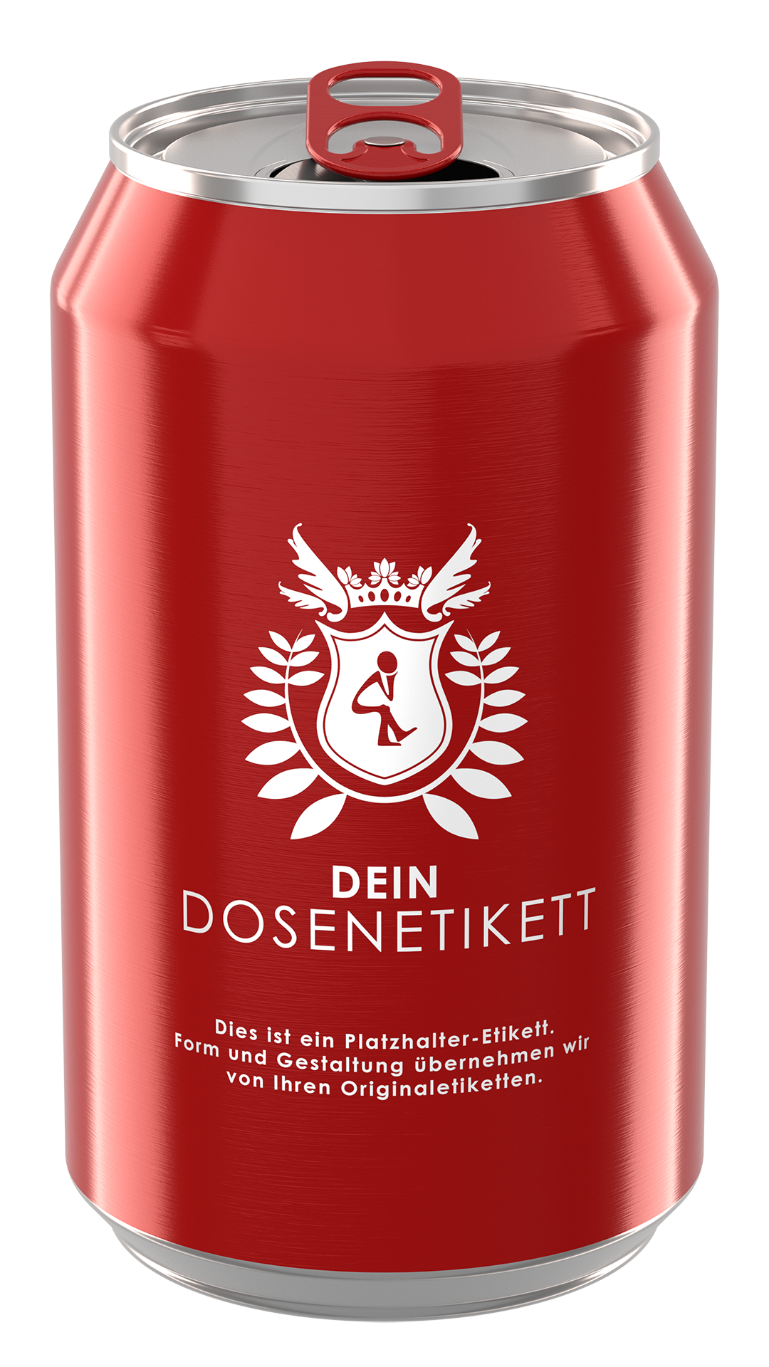 Dose gekippt und offen Rendering Dose offen