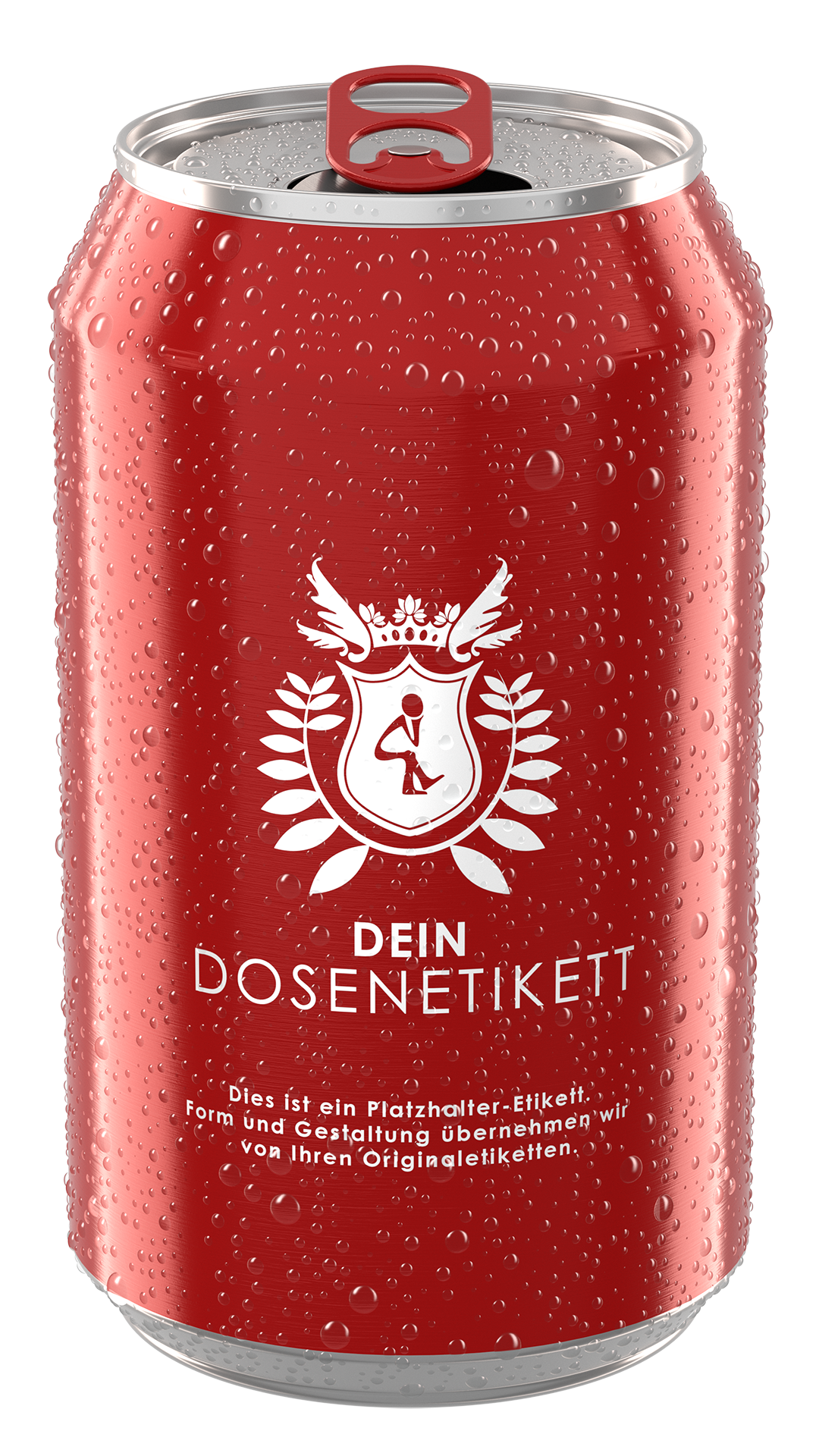 Dose gekippt und offen mit Tautropfen Rendering Dose offen mit Tautropfen