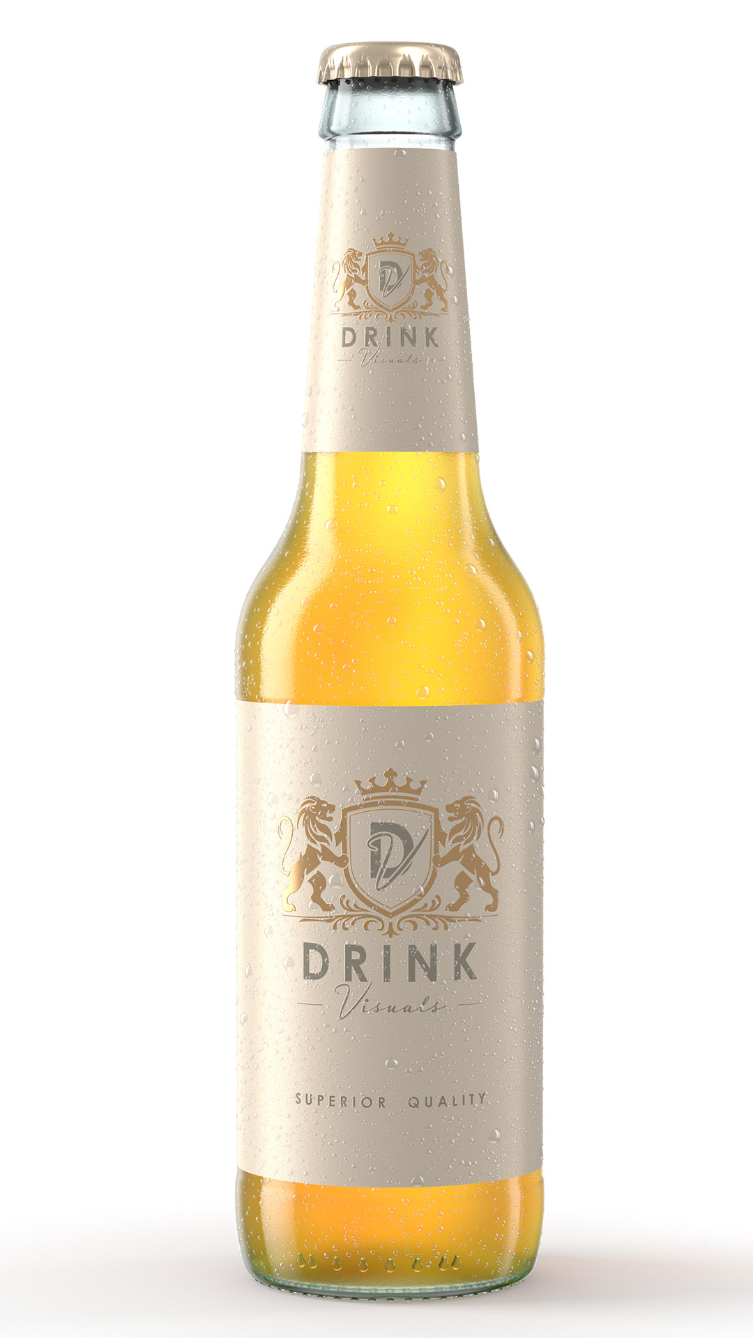 Rendering Getränkeflasche mit Tautropfen Rendering Getränkeflasche mit Tautropfen