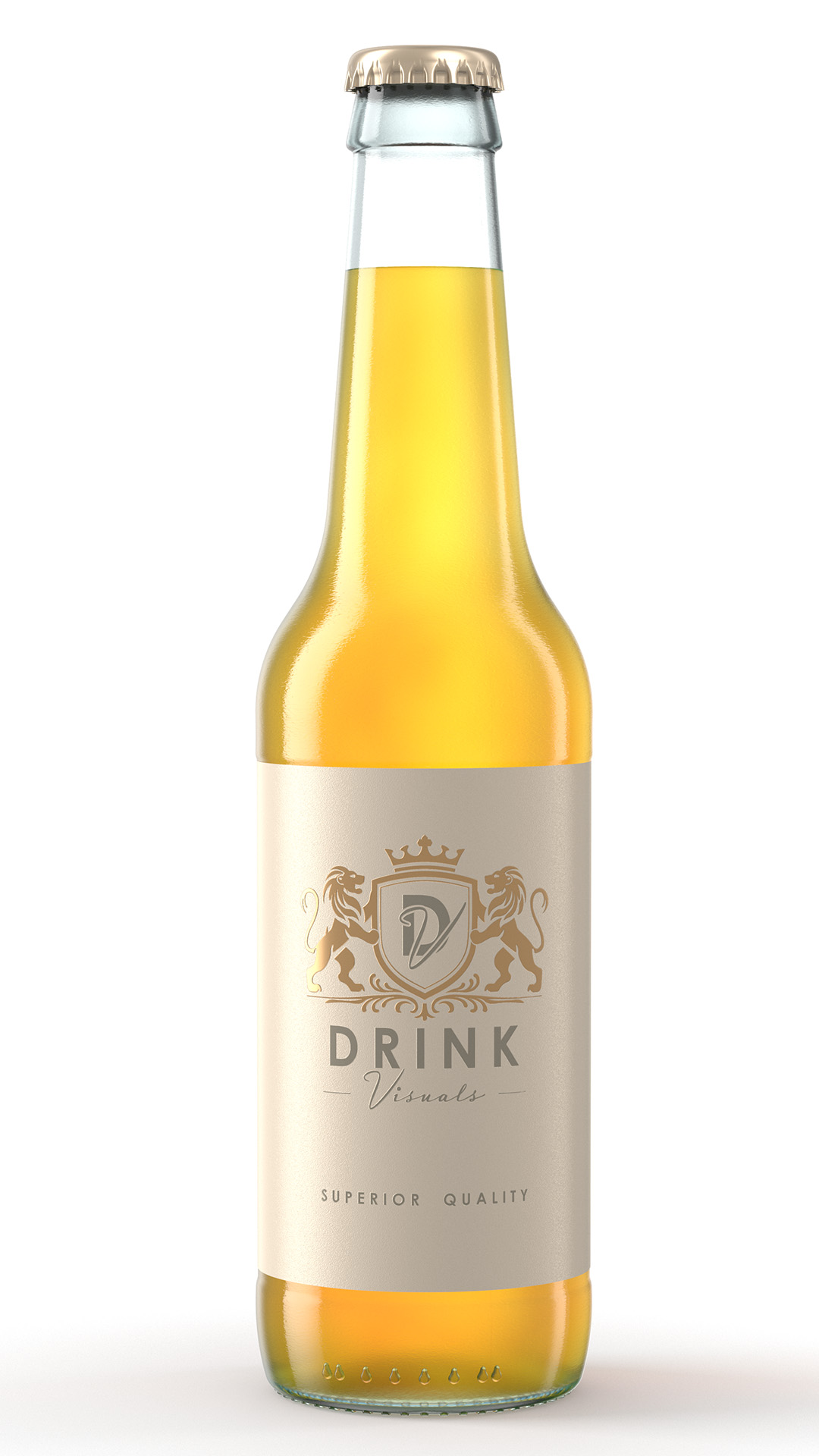 Renderings Flasche Orangenlimo Renderings Flasche Orangenlimo