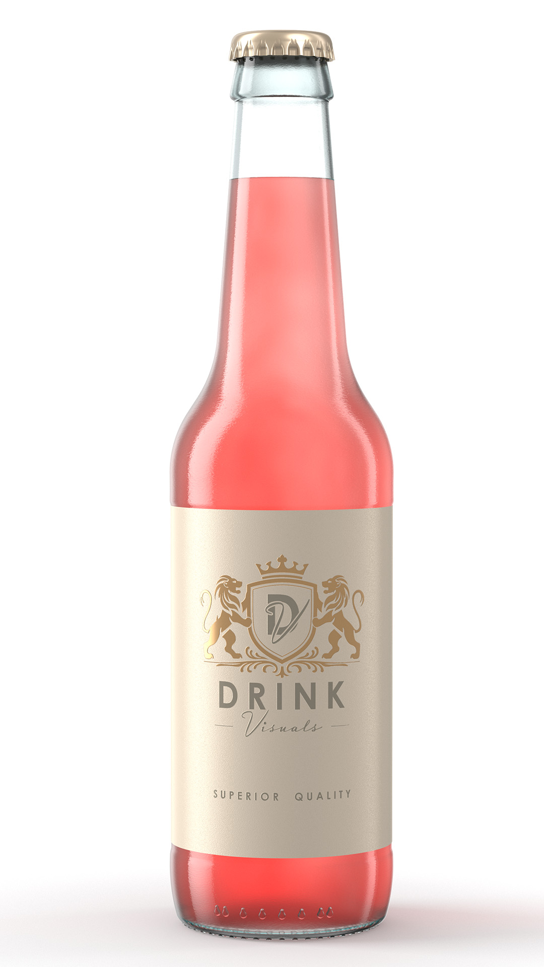 Rendering Pink Grapefruit Flasche Rendering Pink Grapefruit Flasche