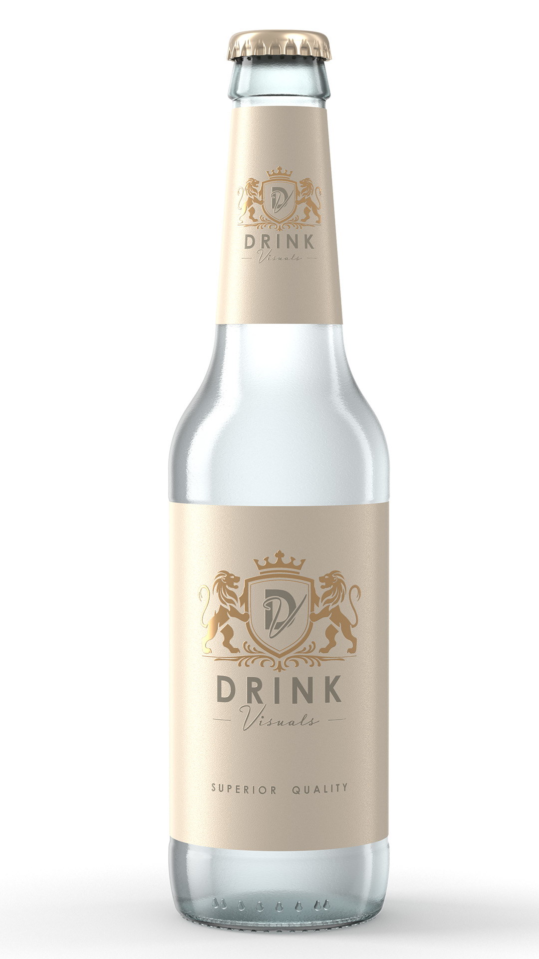 Rendering Longneck 330ml Mineralwasser Rendering Longneck 330ml Mineralwasser