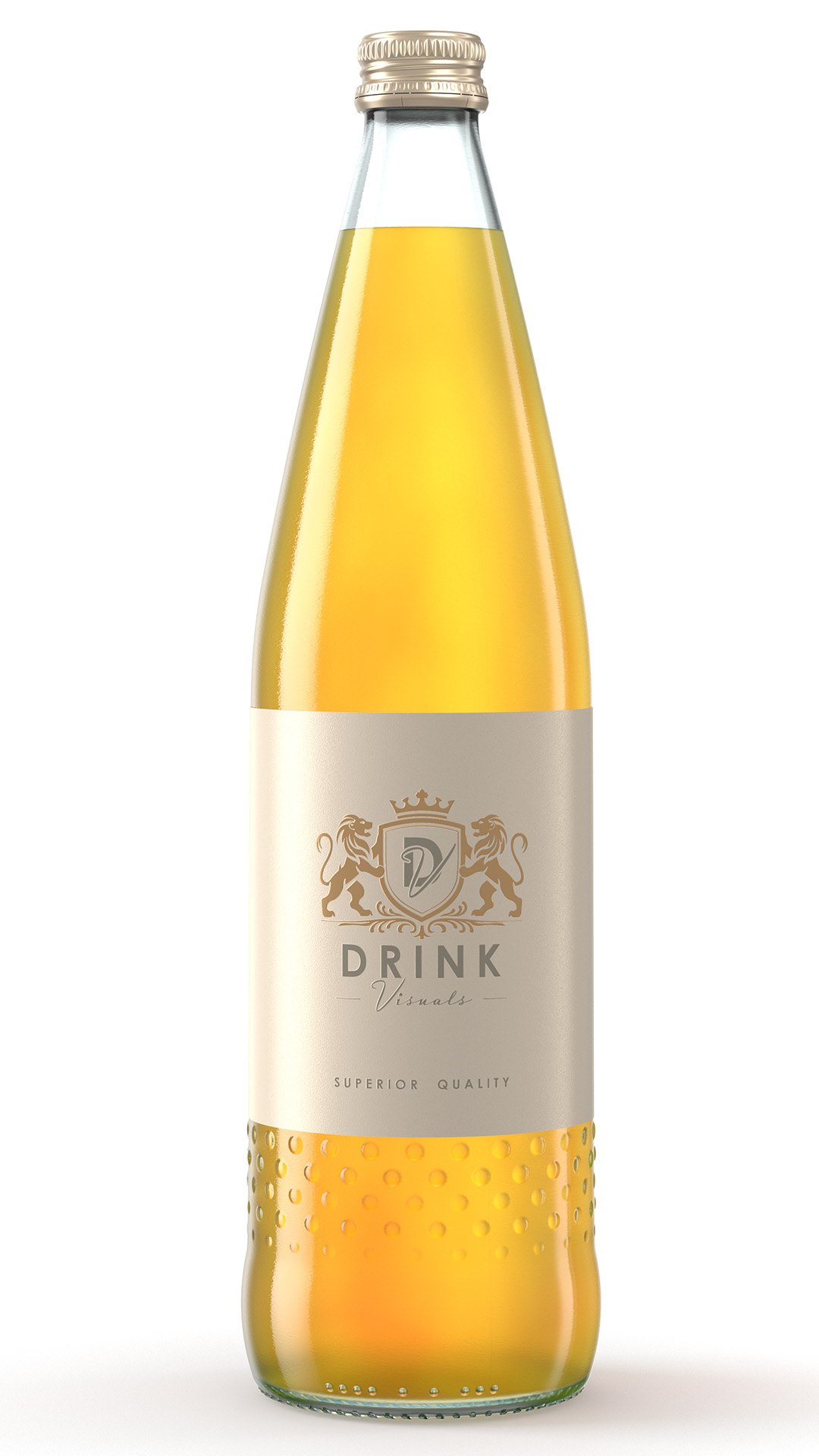 Rendering N2-Flasche 750 ml Limonade Rendering N2-Flasche 750 ml Limonade