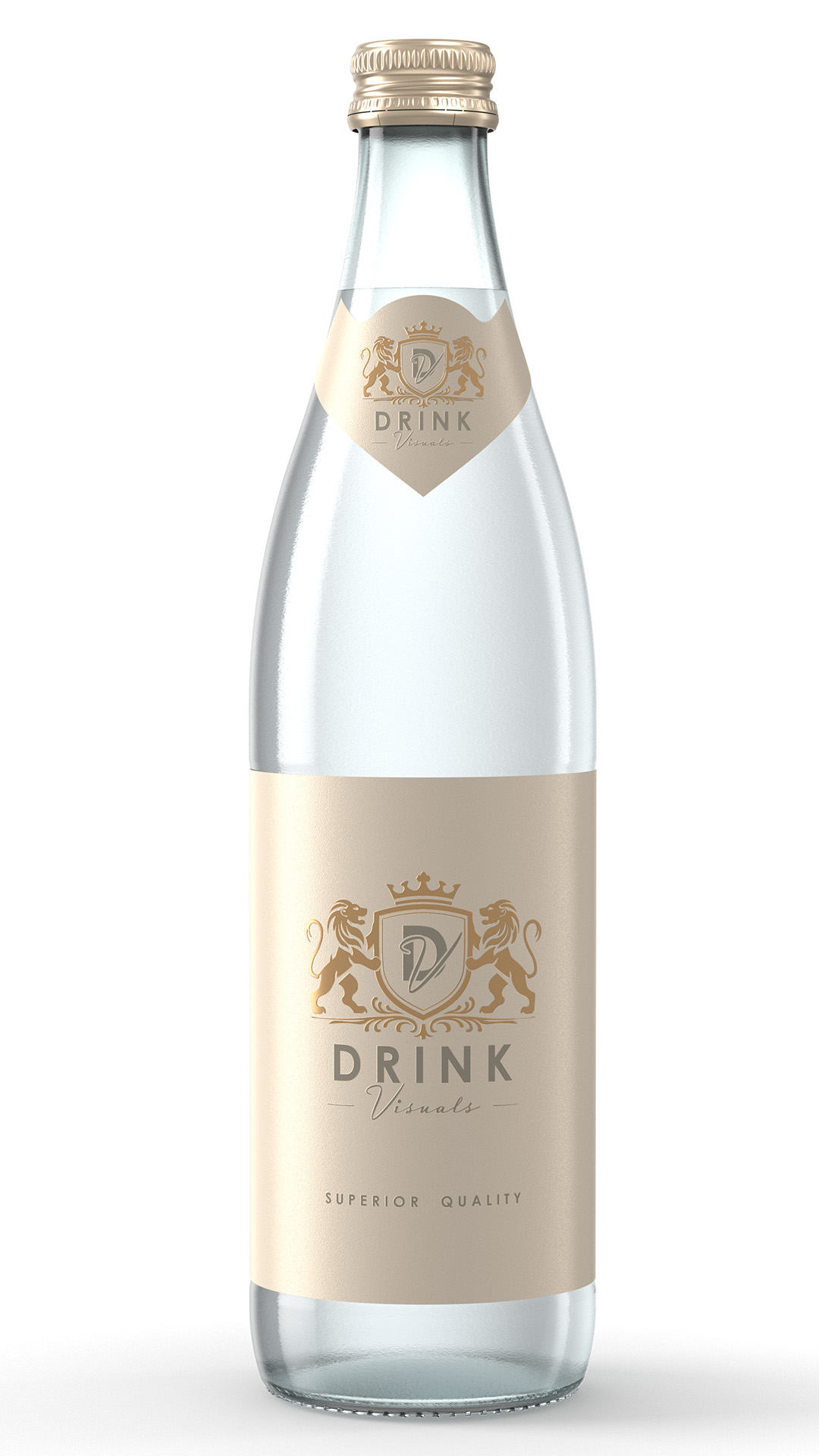 Rendering NRW-Flasche 500 ml Mineralwasser Rendering NRW-Flasche 500 ml Mineralwasser