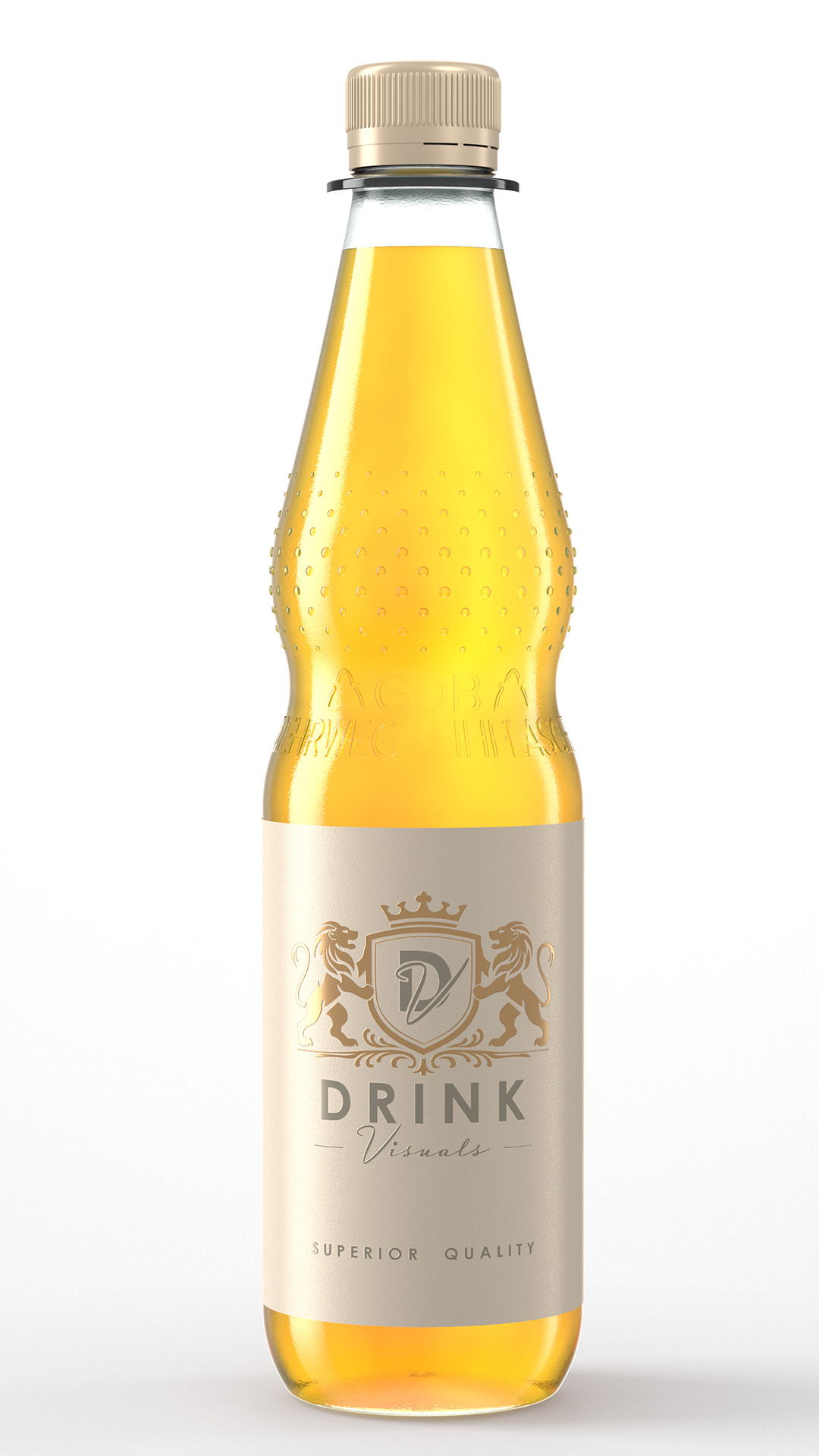 Rendering PET Flasche 500ml Limonade Rendering PET Flasche 500ml Limonade