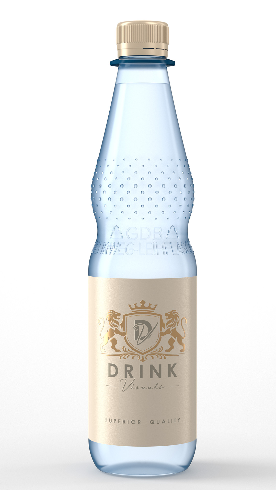 Rendering PET Flasche 500ml Mineralwasser Rendering PET Flasche 500ml Mineralwasser