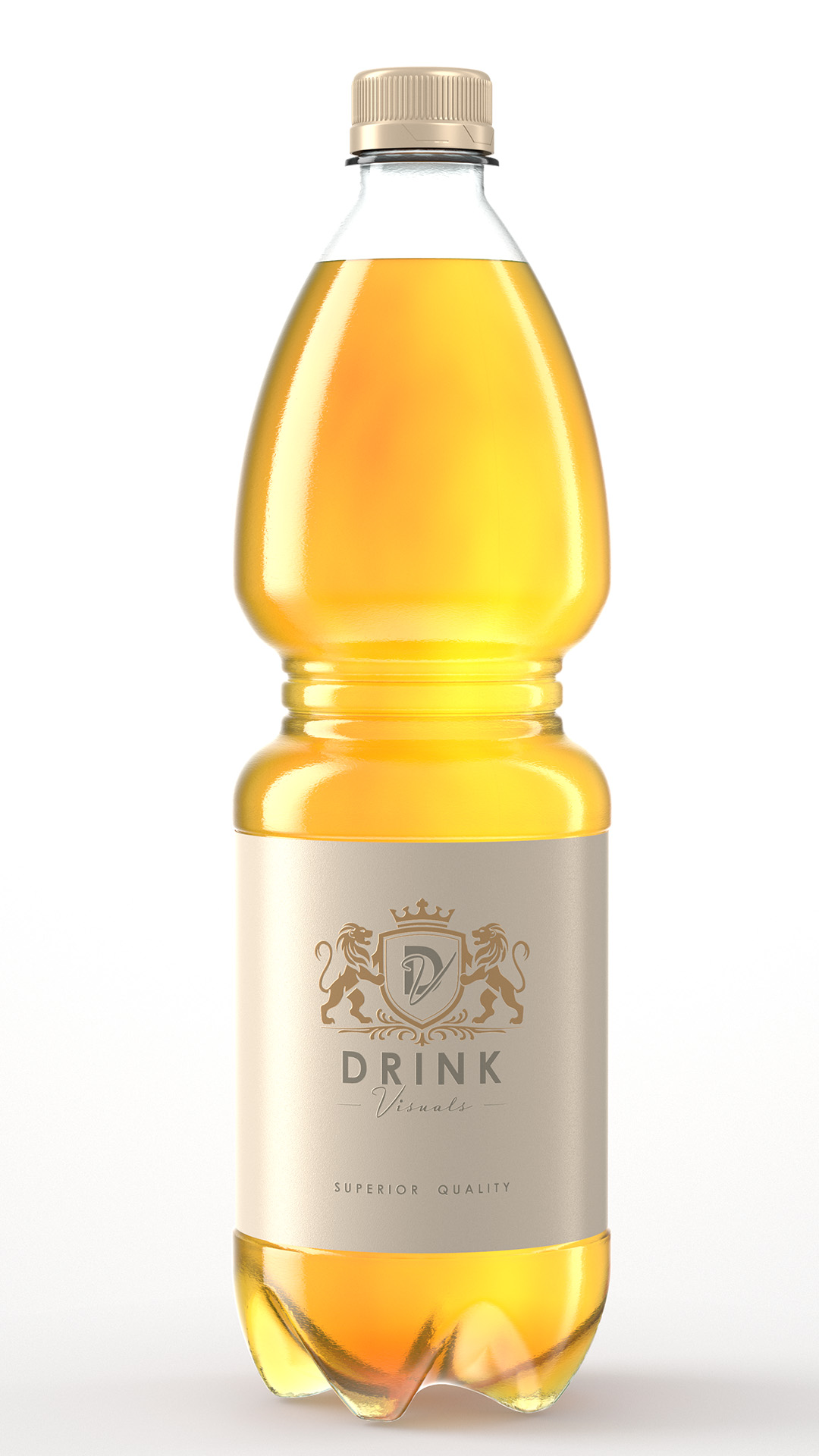 Rendering PET Flasche 1000ml Limonade Rendering PET Flasche 1000ml Limonade