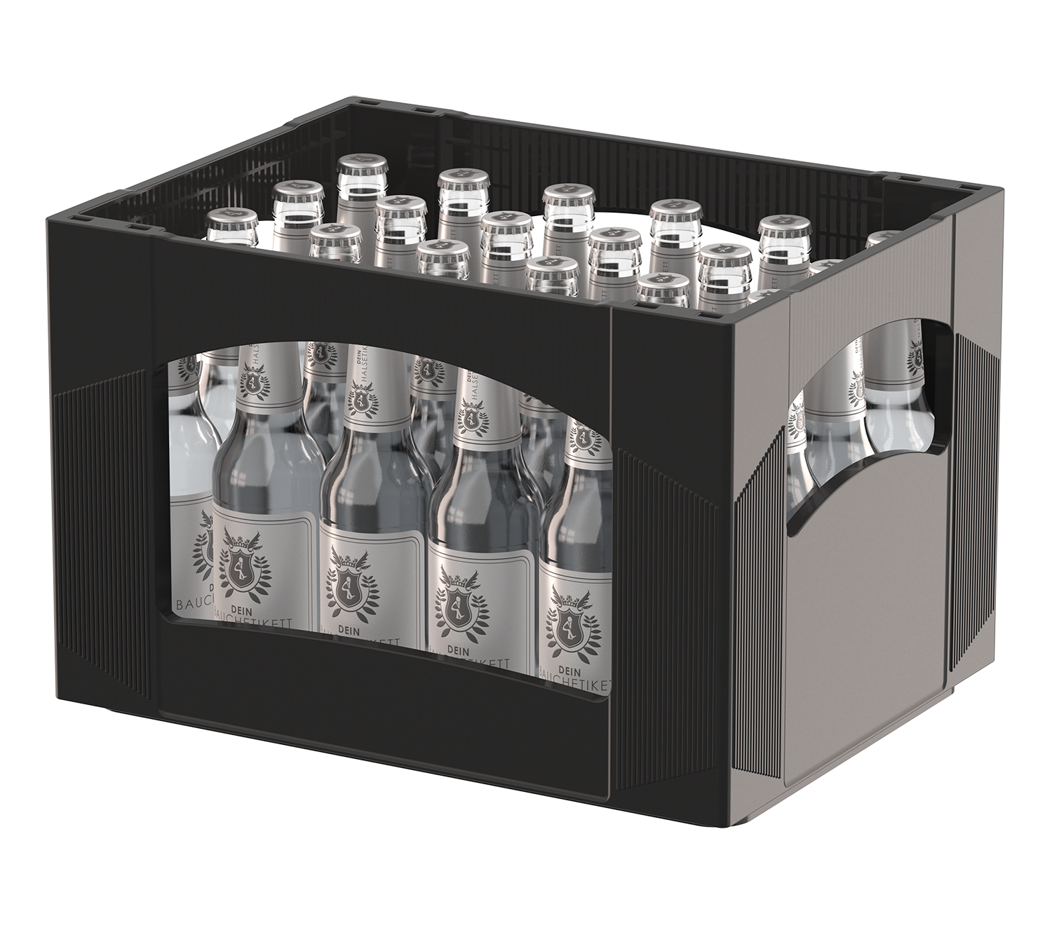 Perspektive Mineralwasser-Kasten Rendering Mineralwasser-Kasten