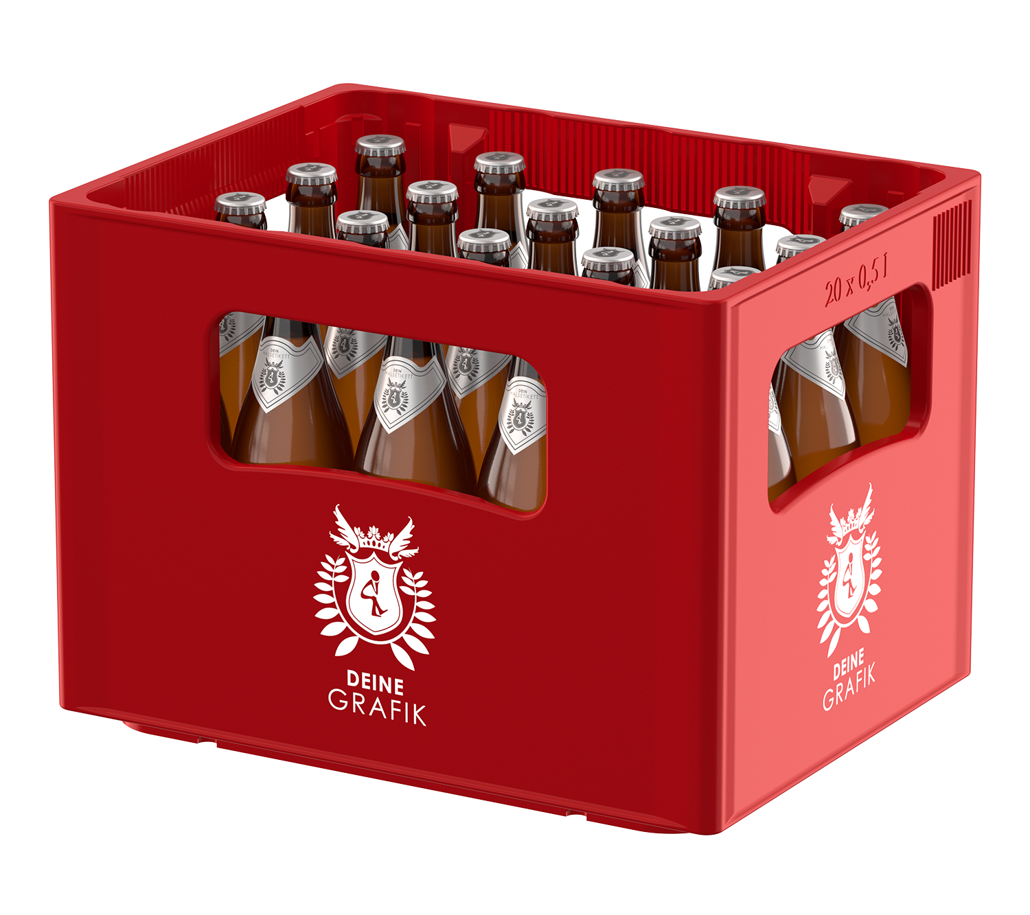 Perspektive NRW-Bierflaschen-Kasten Rendering NRW-Bierflaschen-Kasten