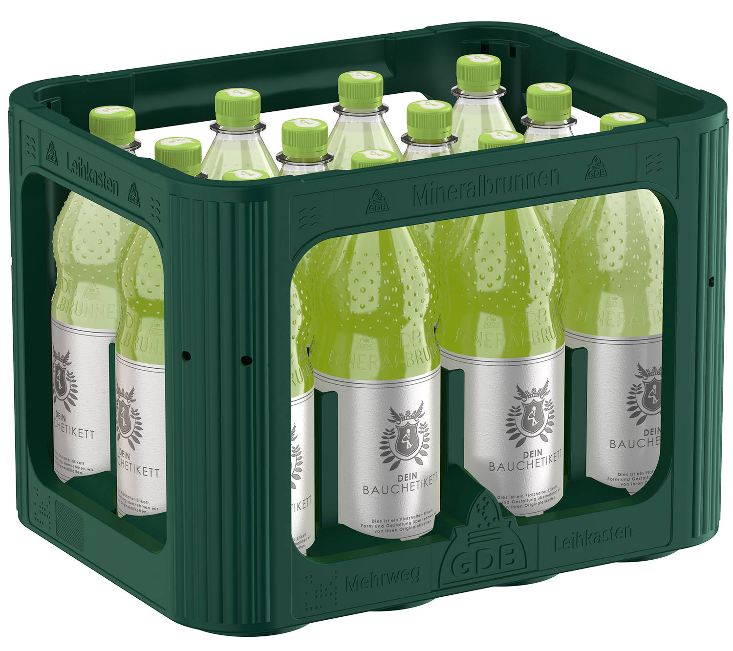 Perspektive Limonaden-Kasten Rendering Limonaden-Kasten