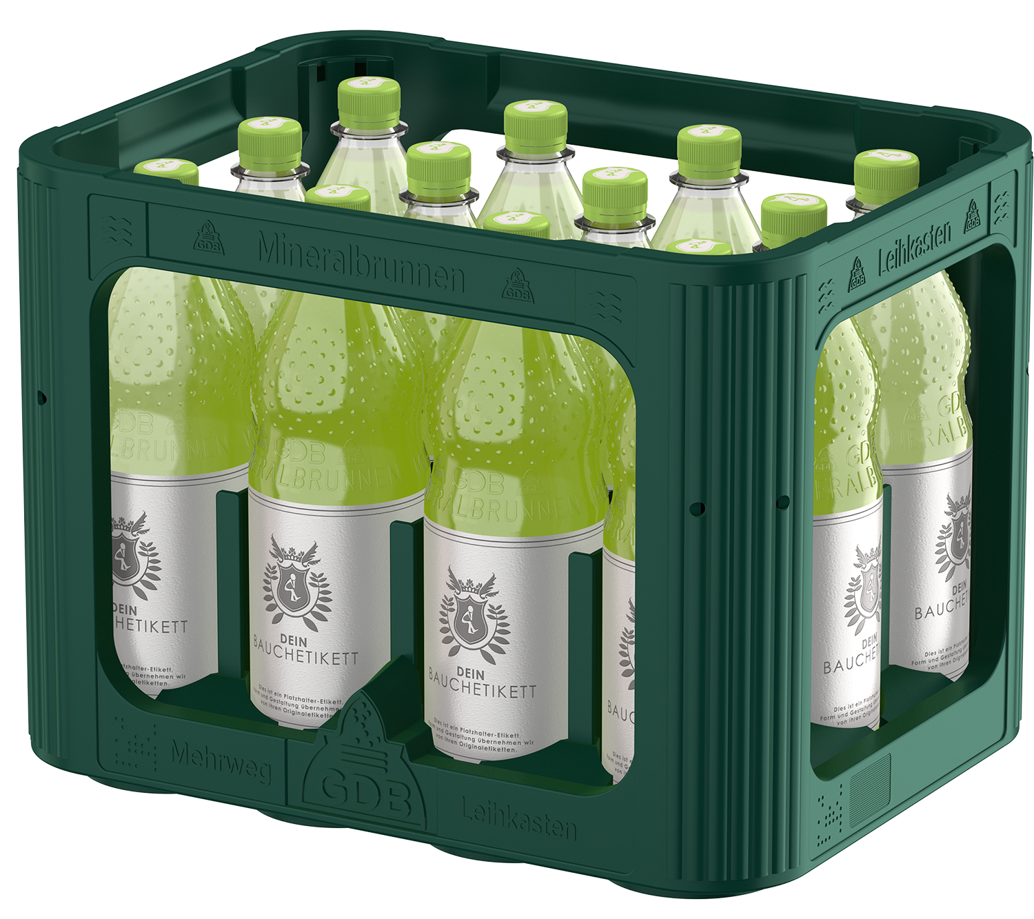 Perspektive Limonaden-Kasten Rendering Limonaden-Kasten