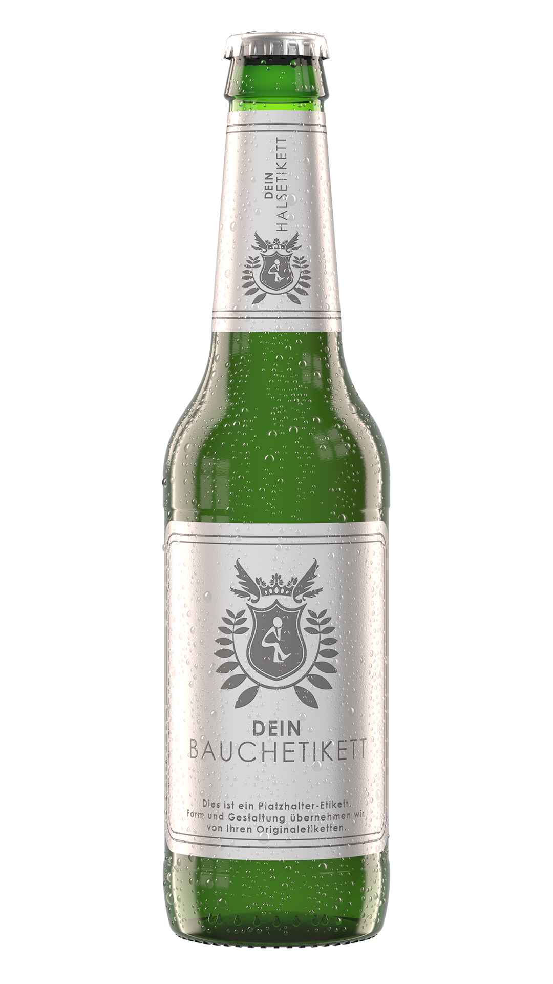 Longneck mit Tautropfen Rendering Longneck