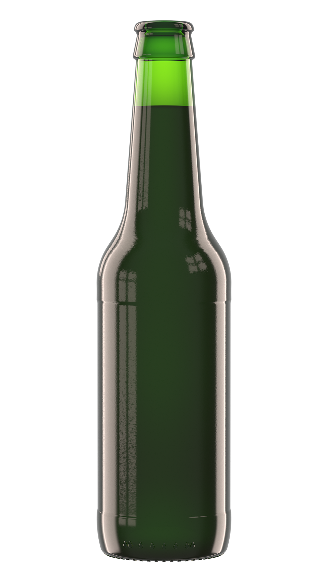 Bierfarbe Stout, Porter, Schwarzbier Rendering Longneck Bierfarbe 06