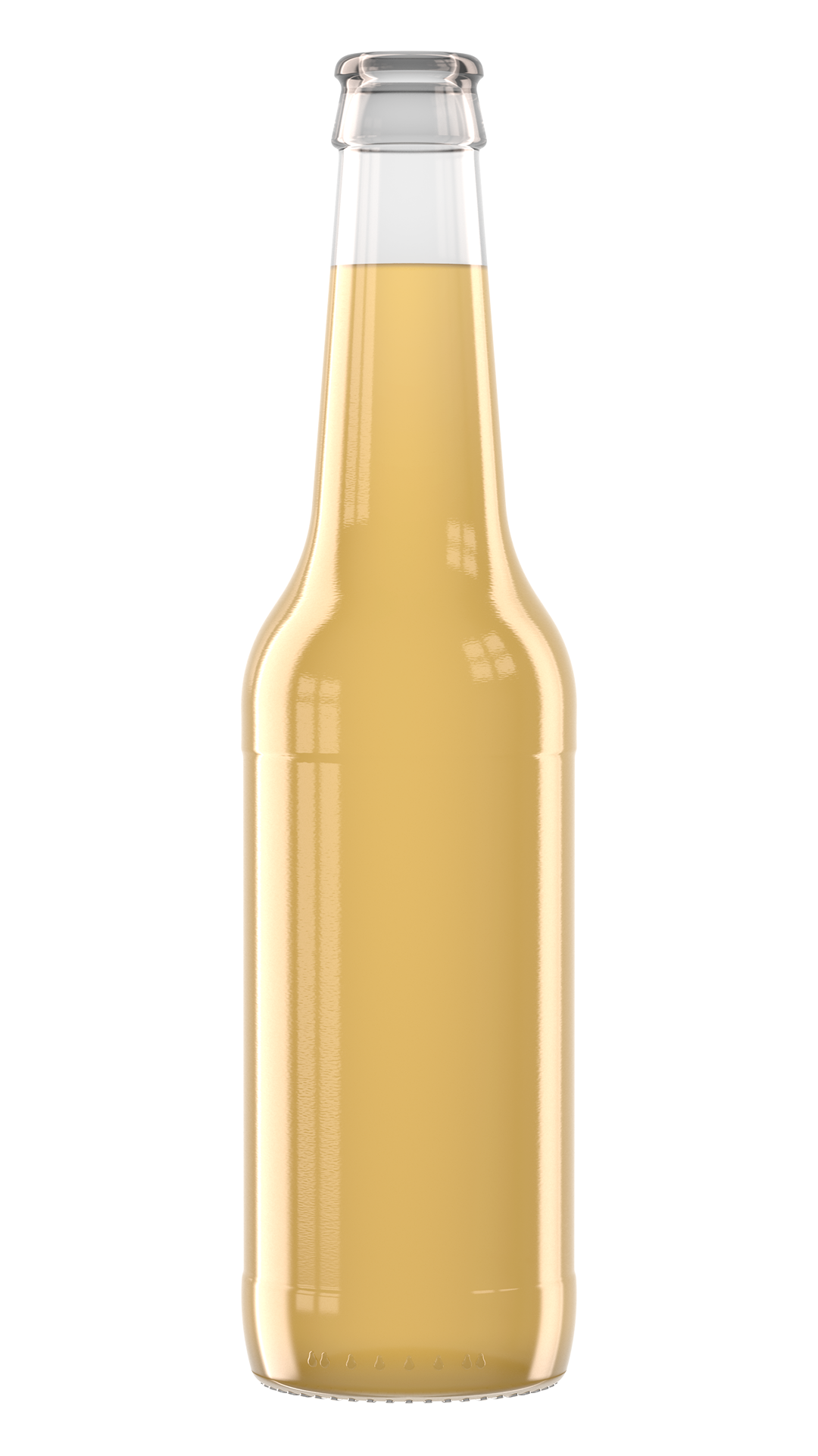 Getränkefarbe Apfelsaft, Apfelsaftschorle, Litschi, Kräuter-Limo Rendering Longneck Getränkefarbe 07