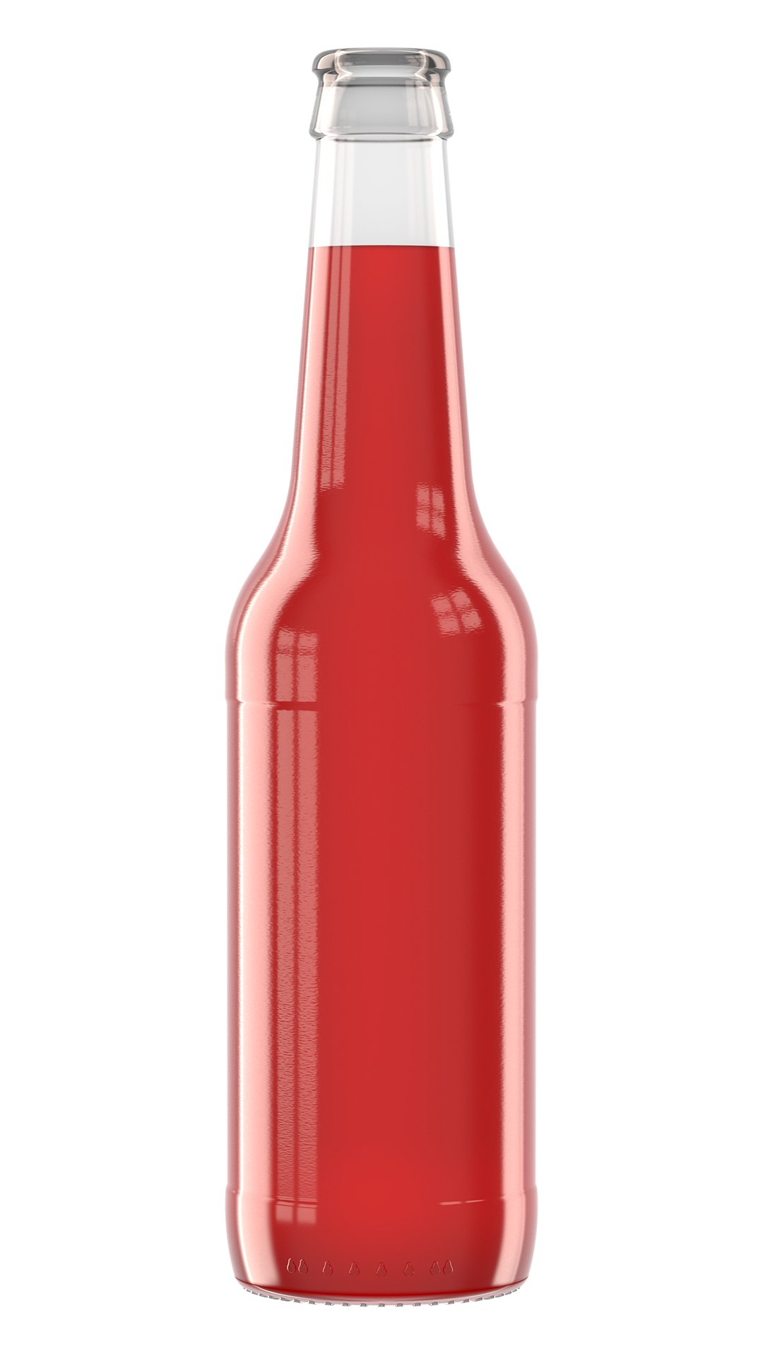 Getränkefarbe Kirschsaft, Kirsch-Limo, Apfel-Kirsch, Kirsch-Holunder Rendering Longneck Getränkefarbe 09
