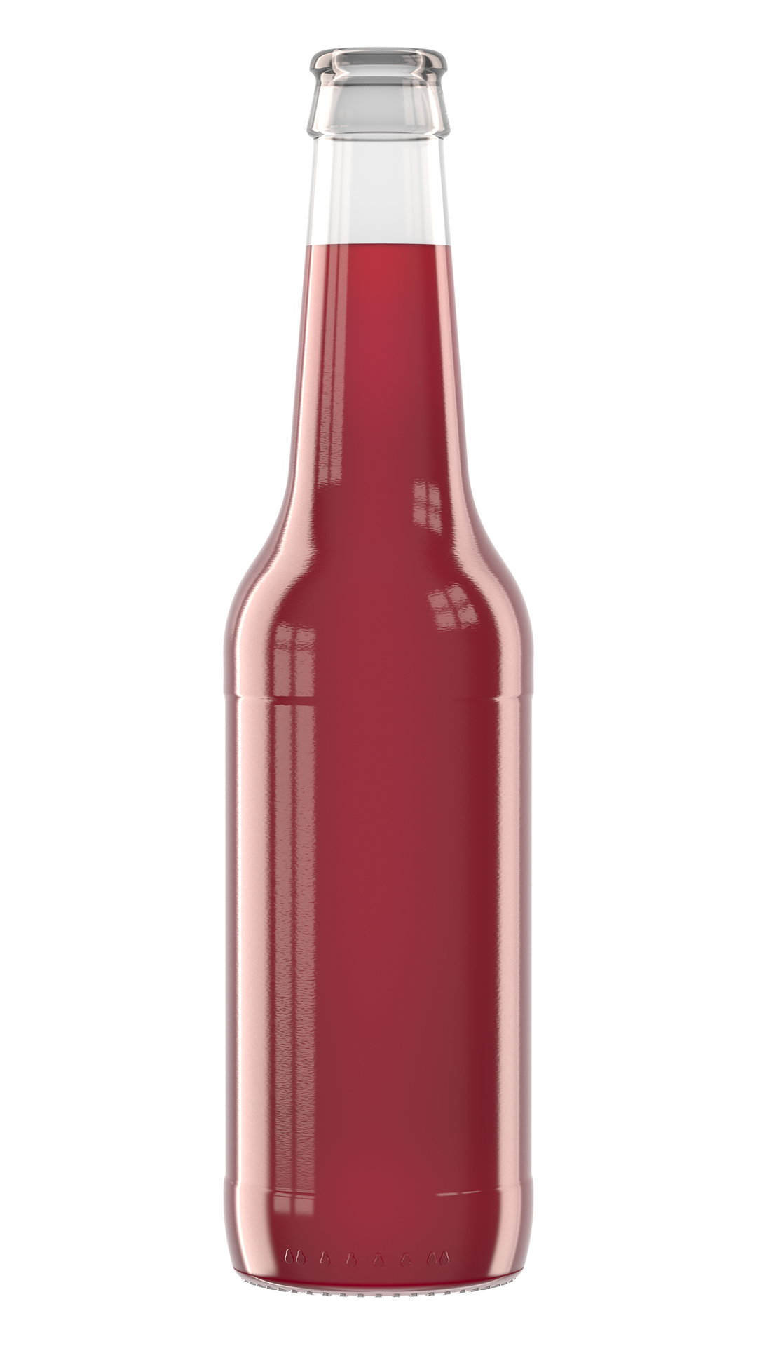 Getränkefarbe Johannisbeere, Blutotange Rendering Longneck Getränkefarbe 10