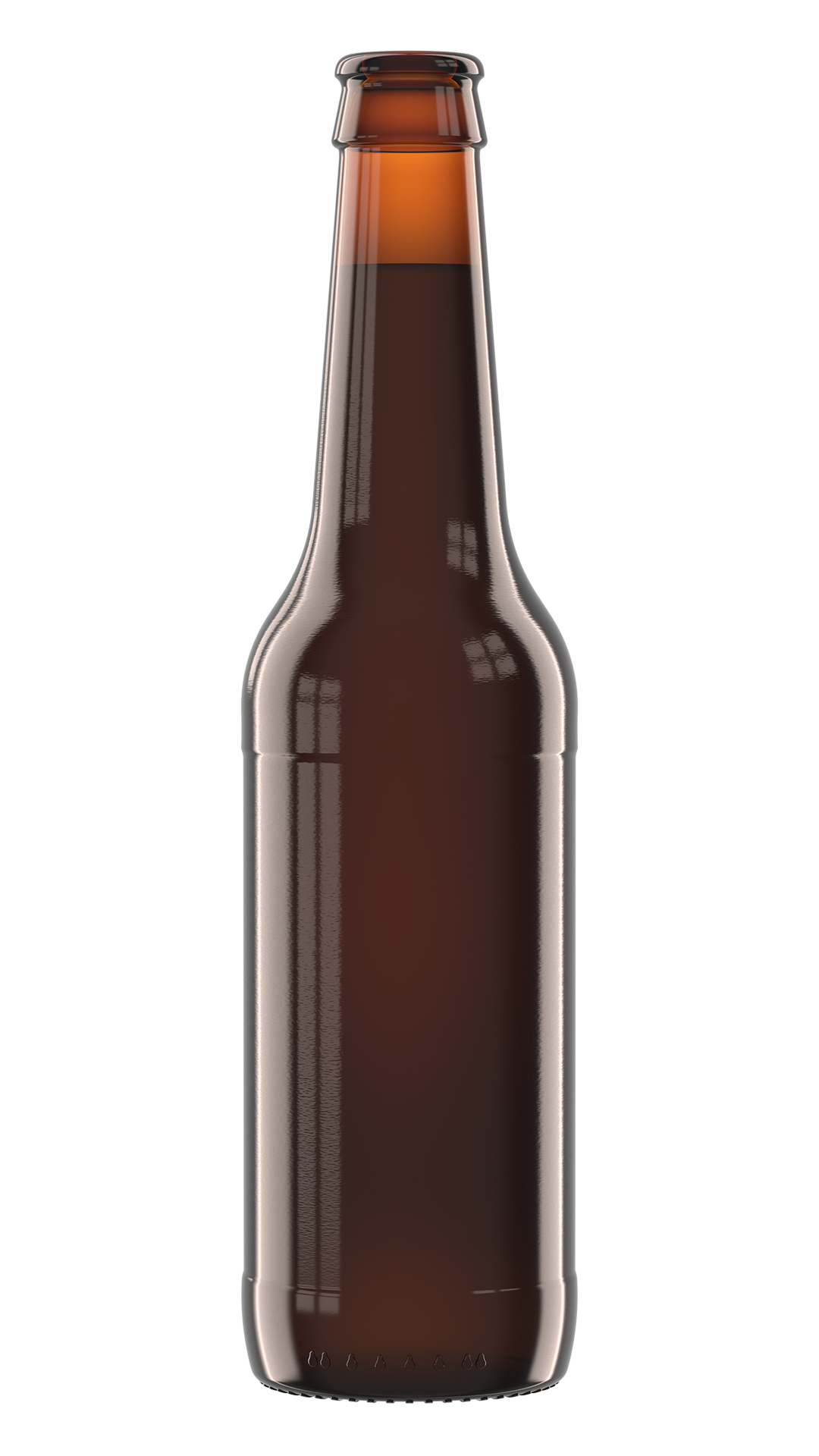 Bierfarbe Stout, Porter, Schwarzbier Rendering Longneck Bierfarbe 06