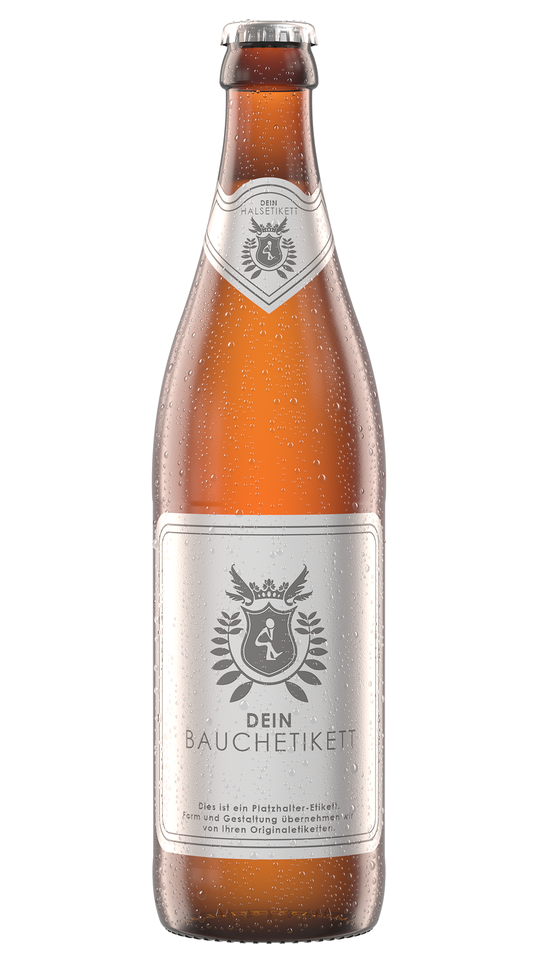 NRW-Bierflasche Kalt mit Tautropfen Rendering NRW-Bierflasche Kalt mit Tautropfen