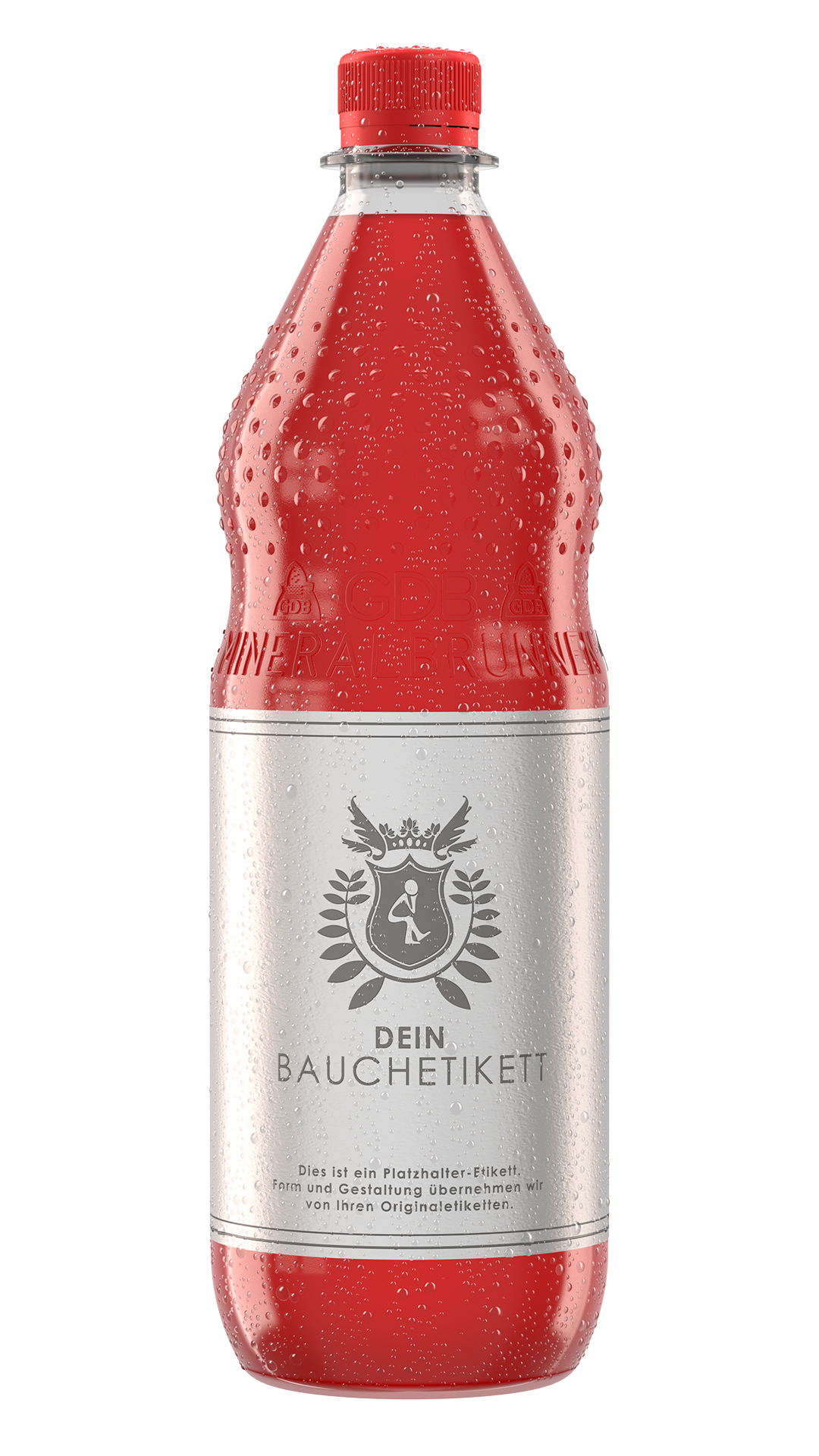 PET-Flasche mit Tautropfen Rendering PET-Flasche