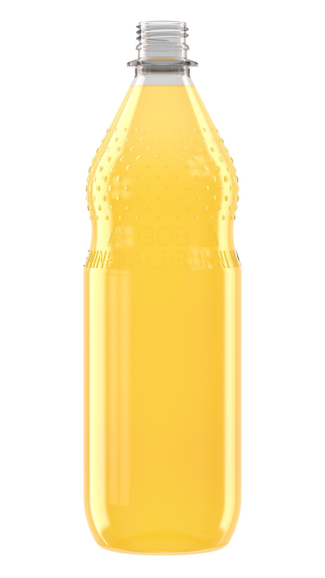 Getränkefarbe Orange, Maracuja, Mango Rendering PET-Flasche Getränkefarbe 05