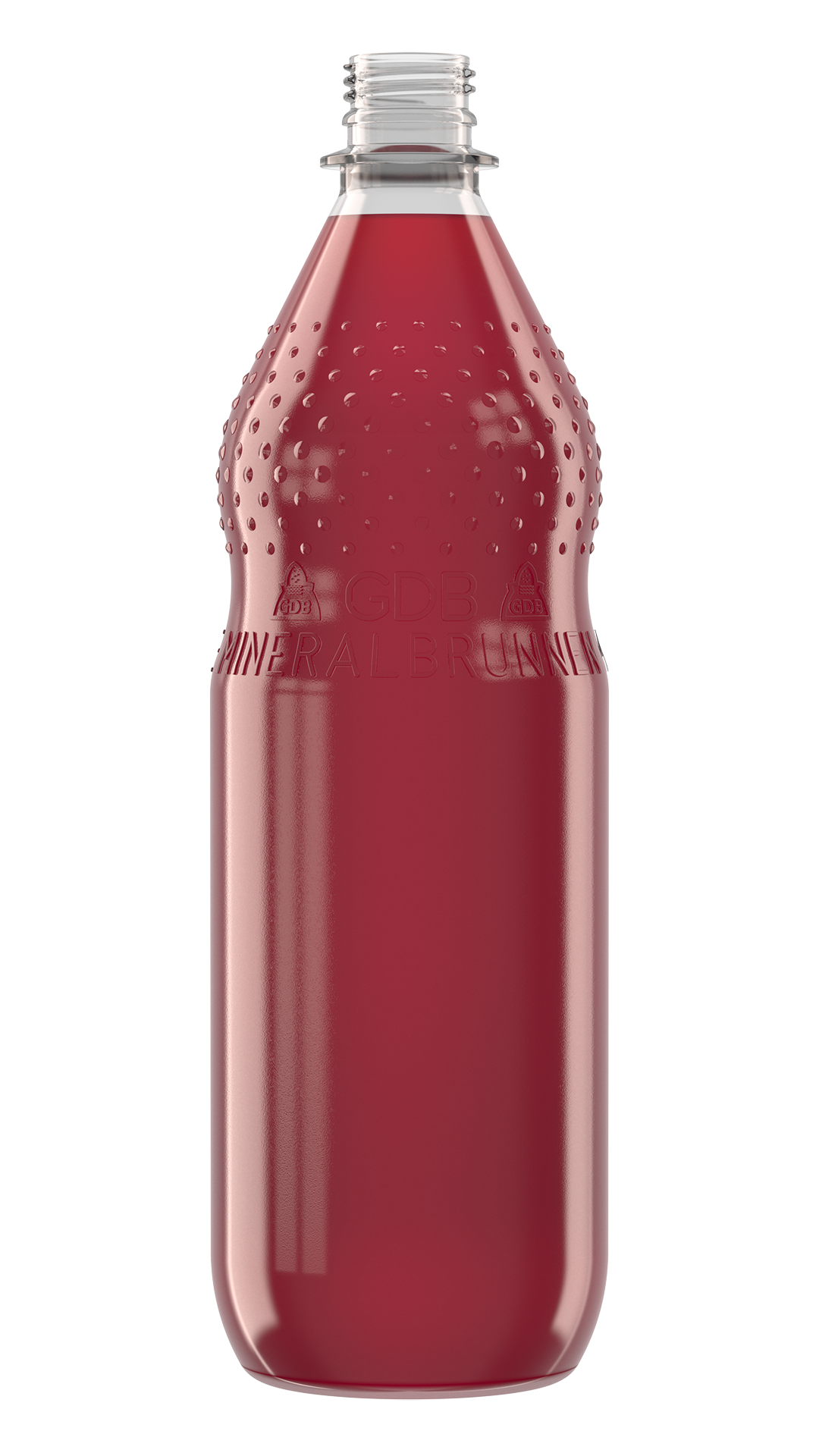 Getränkefarbe Johannisbeere, Blutotange Rendering PET-Flasche Getränkefarbe 10