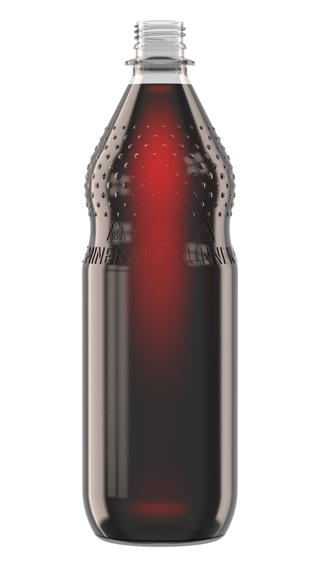 Getränkefarbe Cola Rendering PET-Flasche Getränkefarbe 12