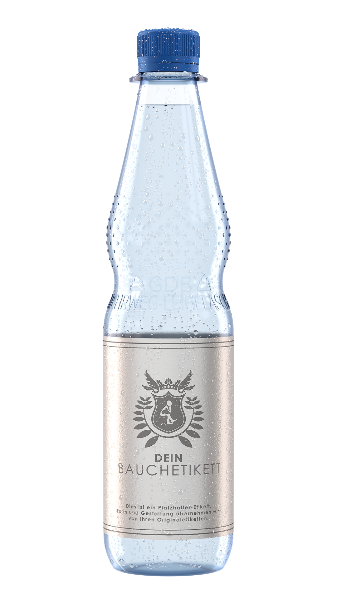 PET-Flasche mit Tautropfen Rendering PET-Flasche