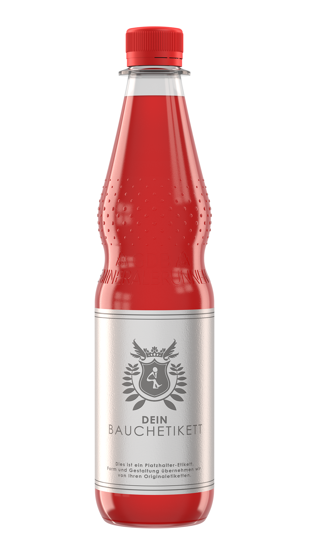 PET-Flasche Frontal Rendering PET-Flasche Limoflasche