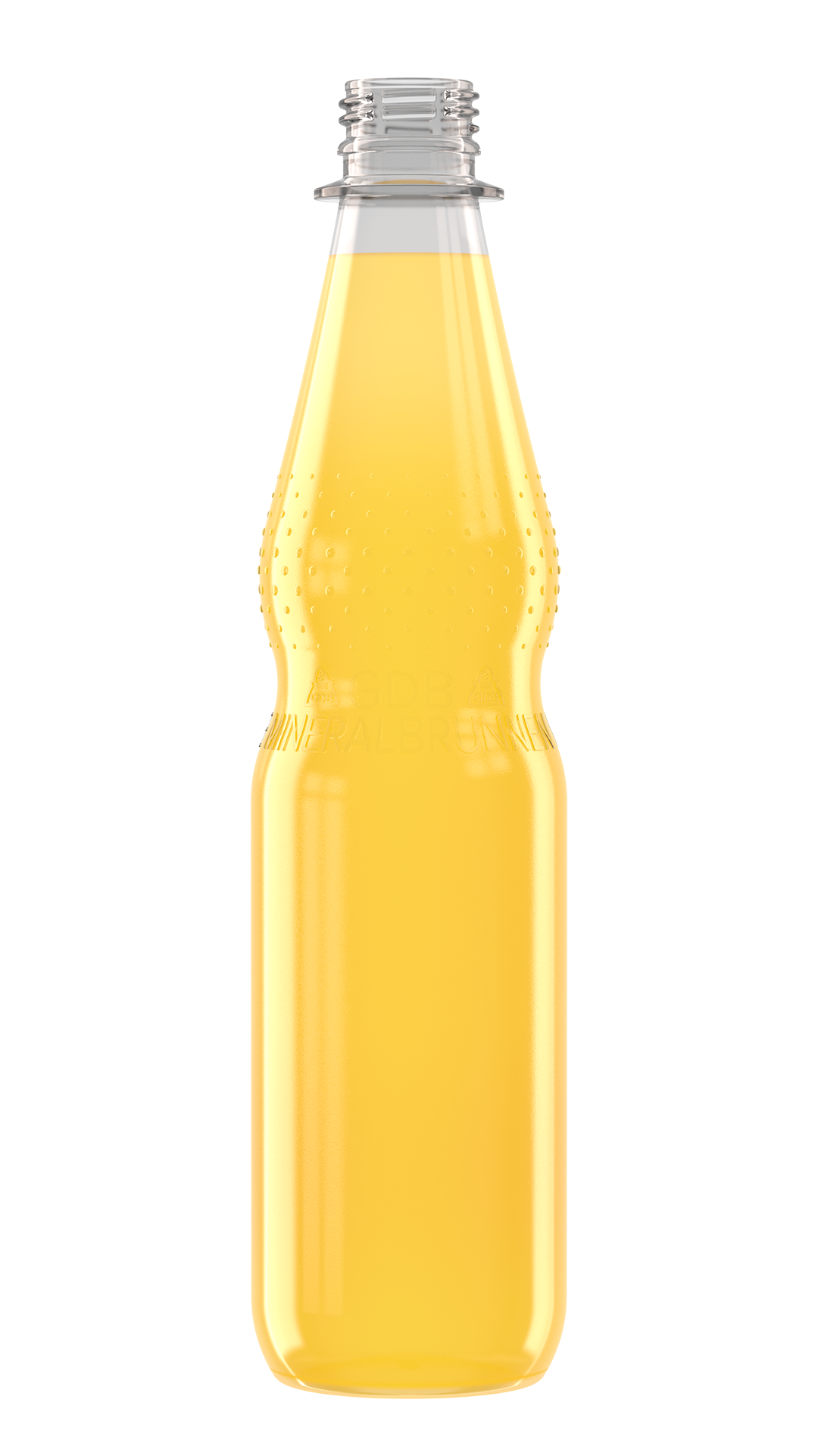 Getränkefarbe Orange, Maracuja, Mango Rendering PET-Flasche Getränkefarbe 05