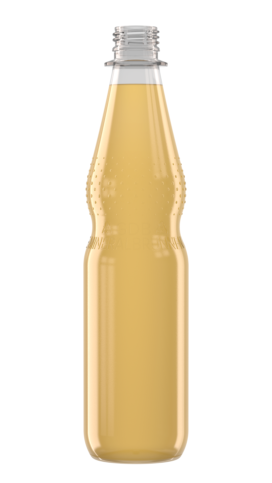 Getränkefarbe Apfelsaft, Apfelsaftschorle, Litschi, Kräuter-Limo Rendering PET-Flasche Getränkefarbe 07