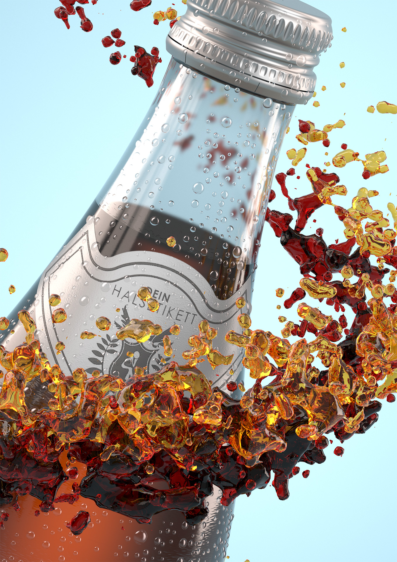 Rendering Cola-Mix mit Strudel im Detail Rendering Cola-Mix mit Strudel im Detail