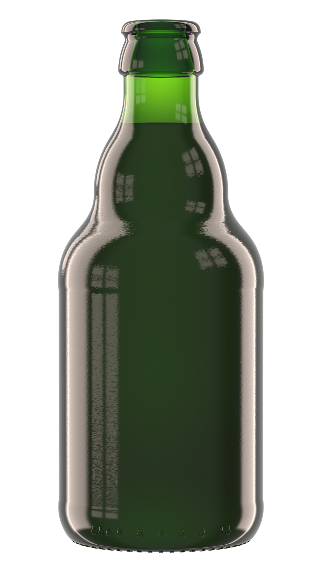 Bierfarbe Stout, Porter, Schwarzbier Rendering Steinie Bierfarbe 06