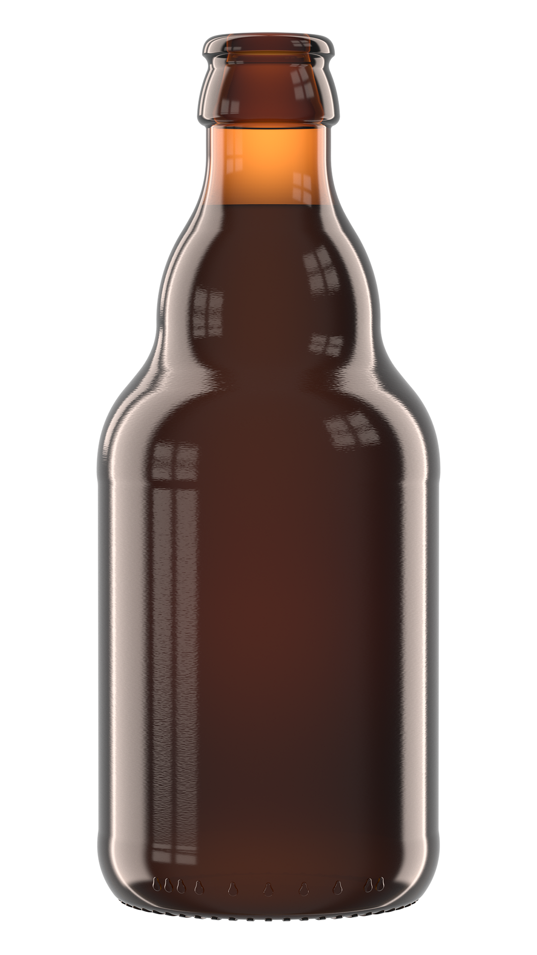 Bierfarbe Stout, Porter, Schwarzbier Rendering Steinie Bierfarbe 06