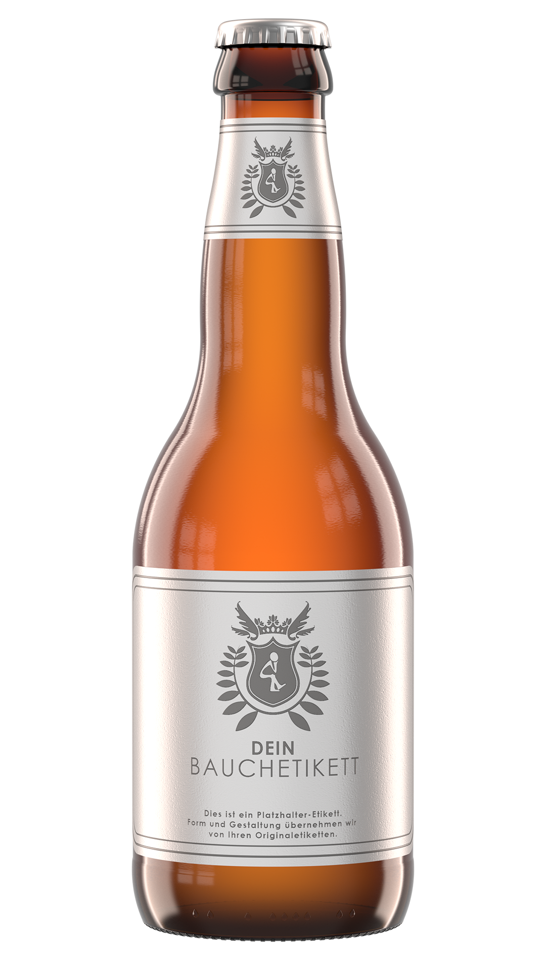 Stubsi Frontal Rendering Stubsi Bierflasche