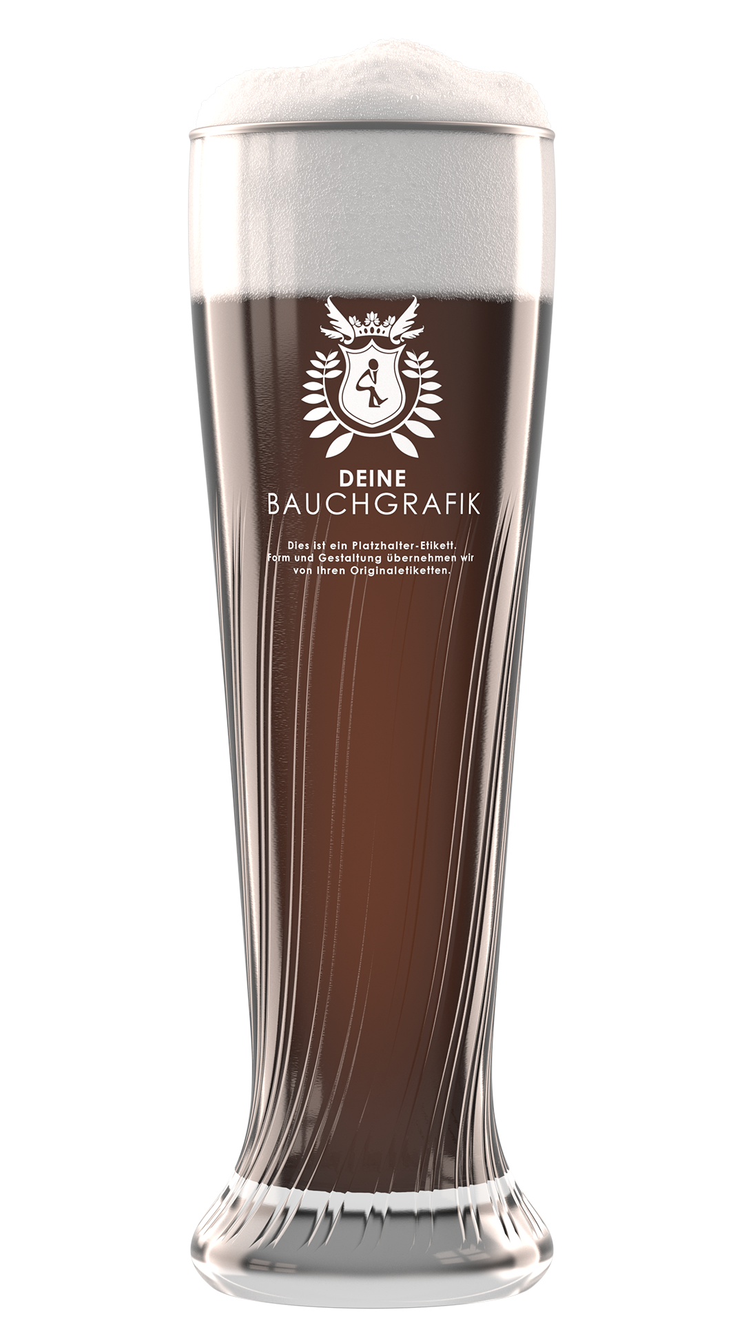 Rendering Weizenglas Weißbier Schwarz Rendering Weizenglas Weißbier Schwarz